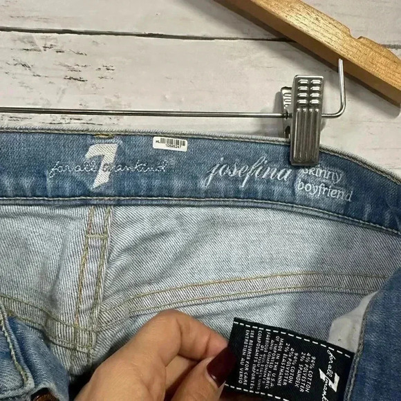 7 for All Mankind Josefina Skinny Boyfriend Jeans Size 27 - Picture 7 of 10